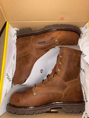 MEN'S CAROLINA BOOTS CA8528 8 IN COMPOSITE TOE WATERPROOF WORK BOOTS sz 8.5